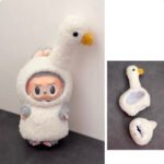 Doll Clothe White Goose Plush Suit