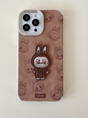Retro Embroidery Style LABUBU Phone Case