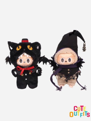 Witch and Black Cat Halloween Series LABUBU Doll Clothes